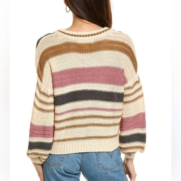 Saltwater LUXE Women's Blue Hailee Sweater V-Neck . Size M - Picture 2 of 8